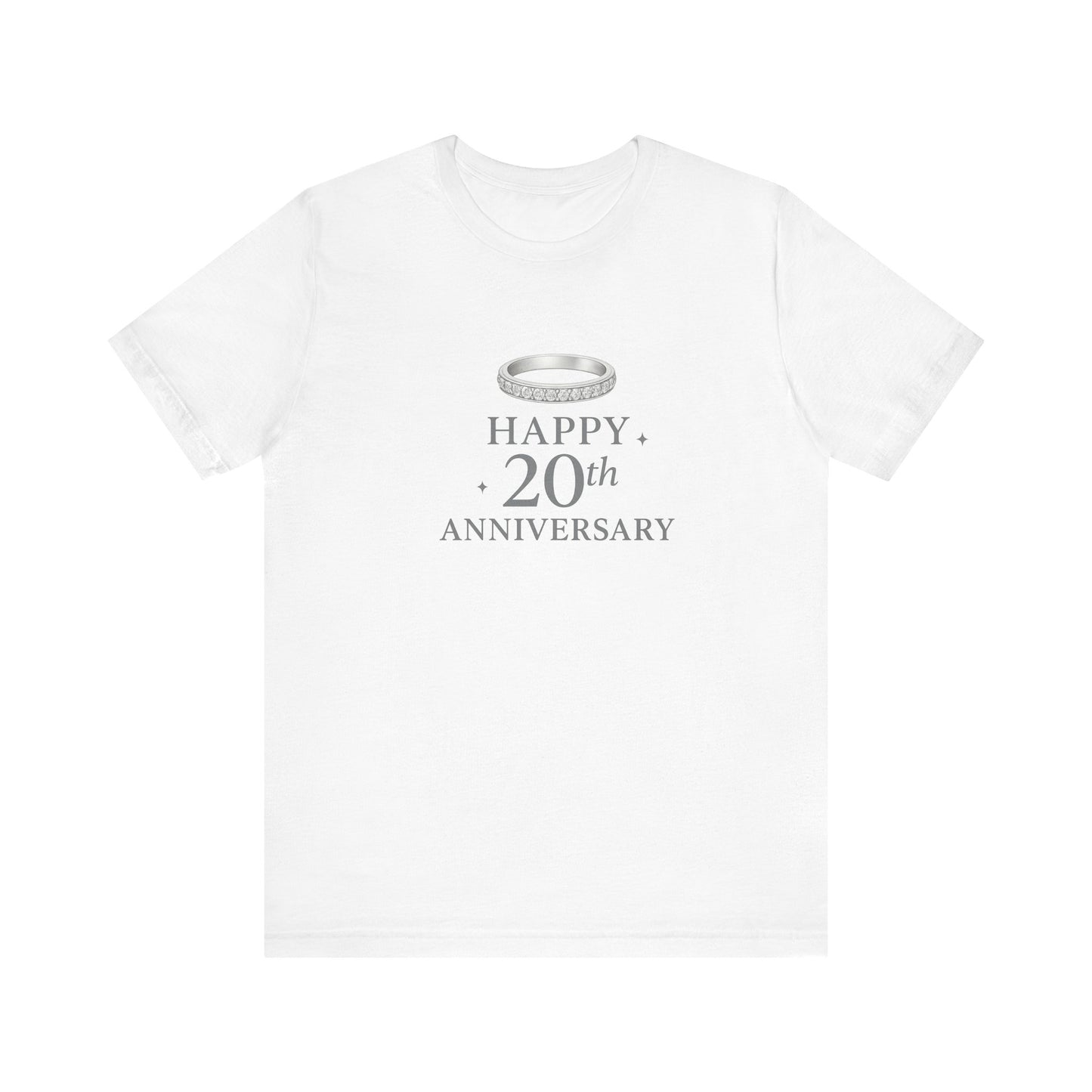 Anniversary Celebration Tee, 20th Anniversary Gift, Unisex Jersey T-Shirt, Couple Matching Shirts, Wedding Milestone Apparel