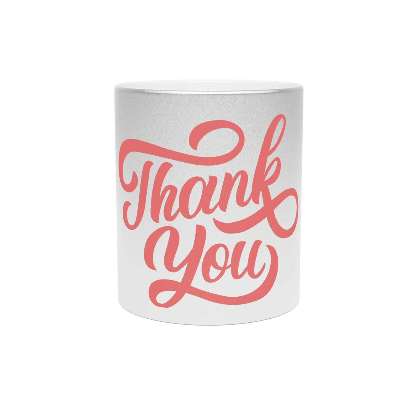 Thank You Metallic Mug - Silver/Gold Appreciation Gift