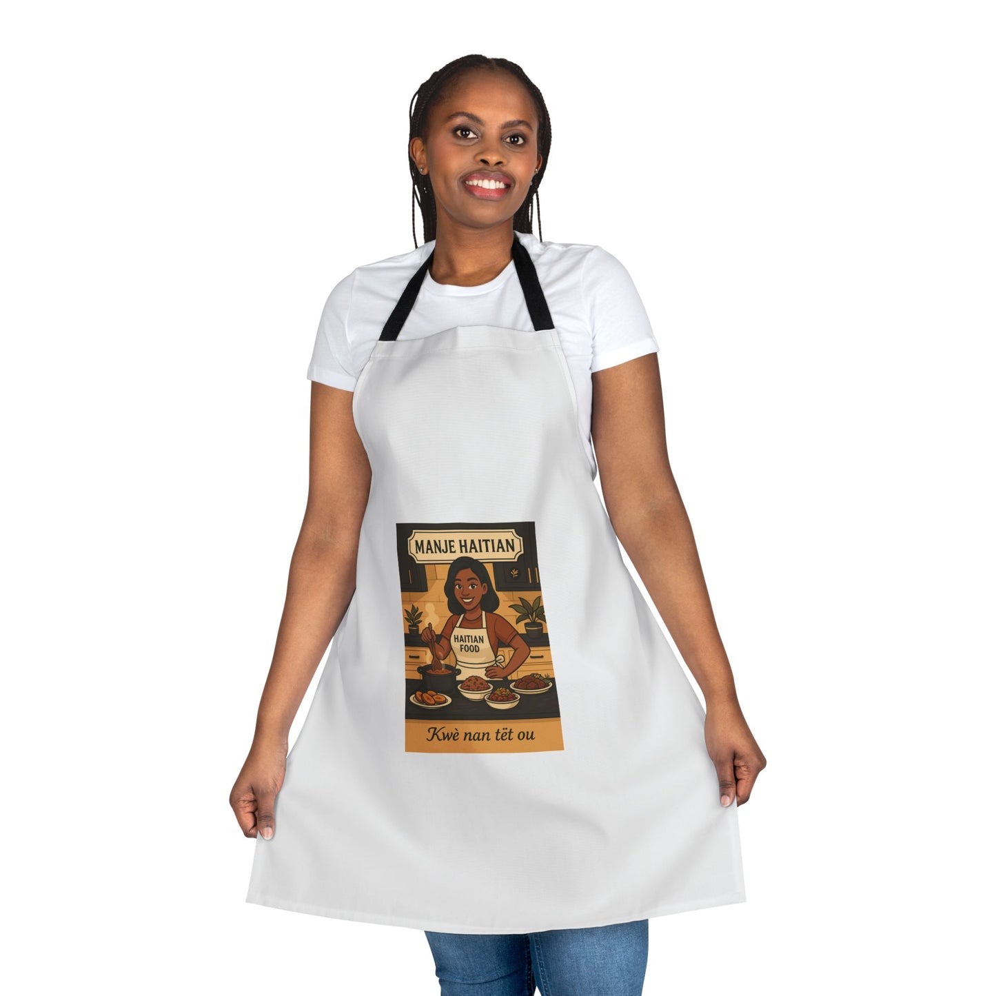 Haitian Heritage Apron, Vibrant Cooking Gift, Home Chef Attire, Culinary Delight, Kitchenwear for Food Lovers, Unique Gift for Holidays
