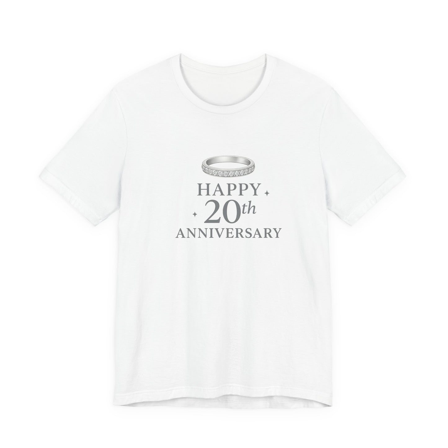 Anniversary Celebration Tee, 20th Anniversary Gift, Unisex Jersey T-Shirt, Couple Matching Shirts, Wedding Milestone Apparel