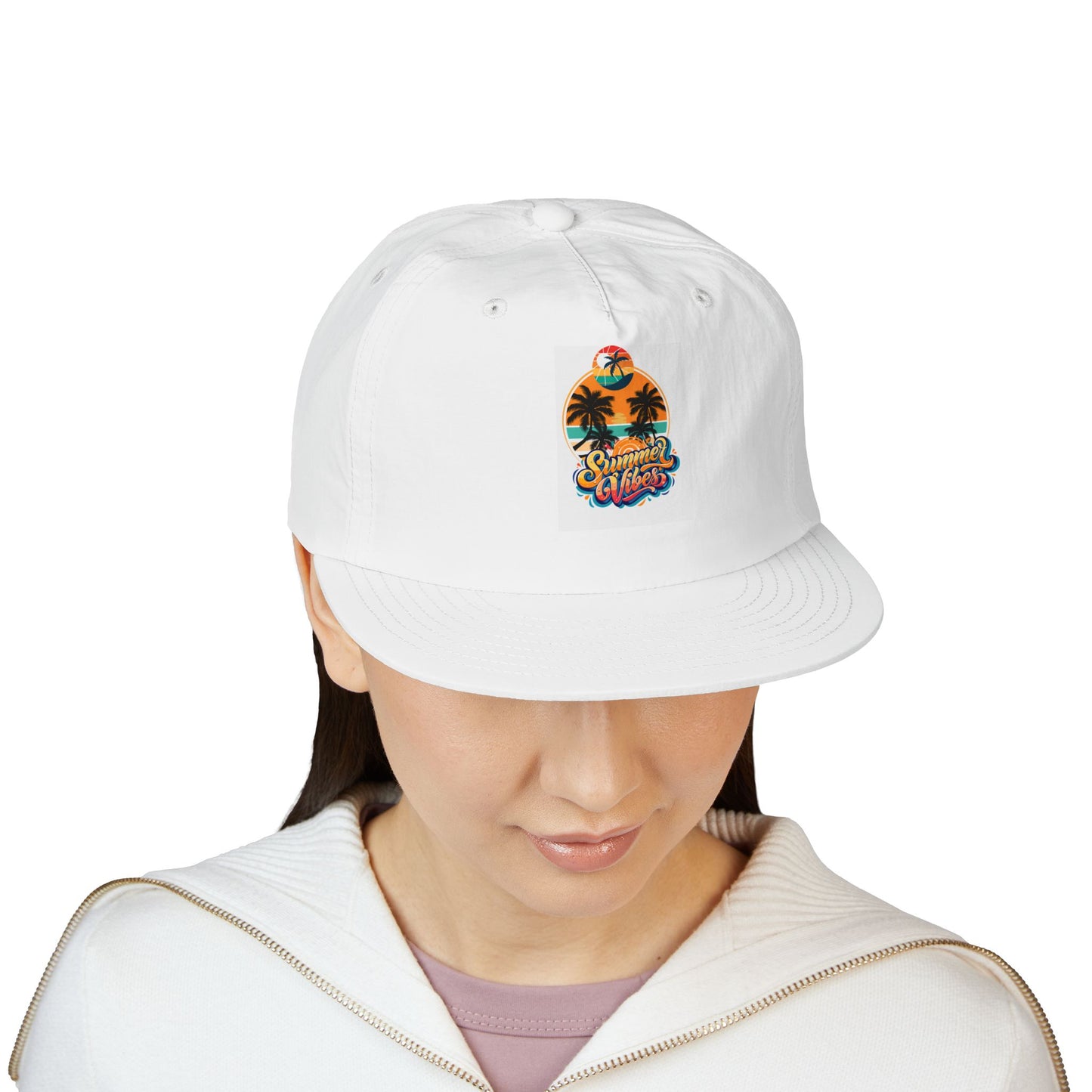 Summer Vibes Cap - Trendy Surf Hat, Beachwear Accessories, Gift for Surfers, Tropical Caps, Vacation Essentials