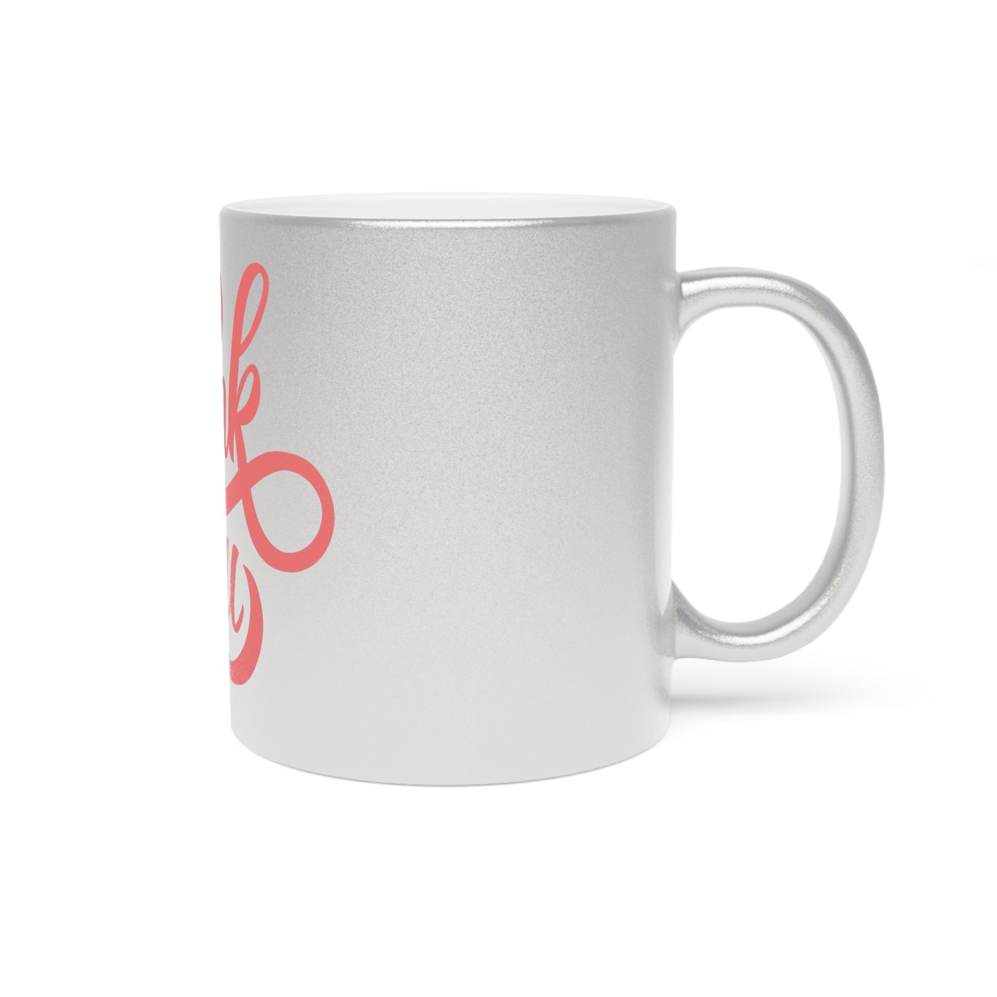 Thank You Metallic Mug - Silver/Gold Appreciation Gift