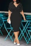 Surplice neck dress