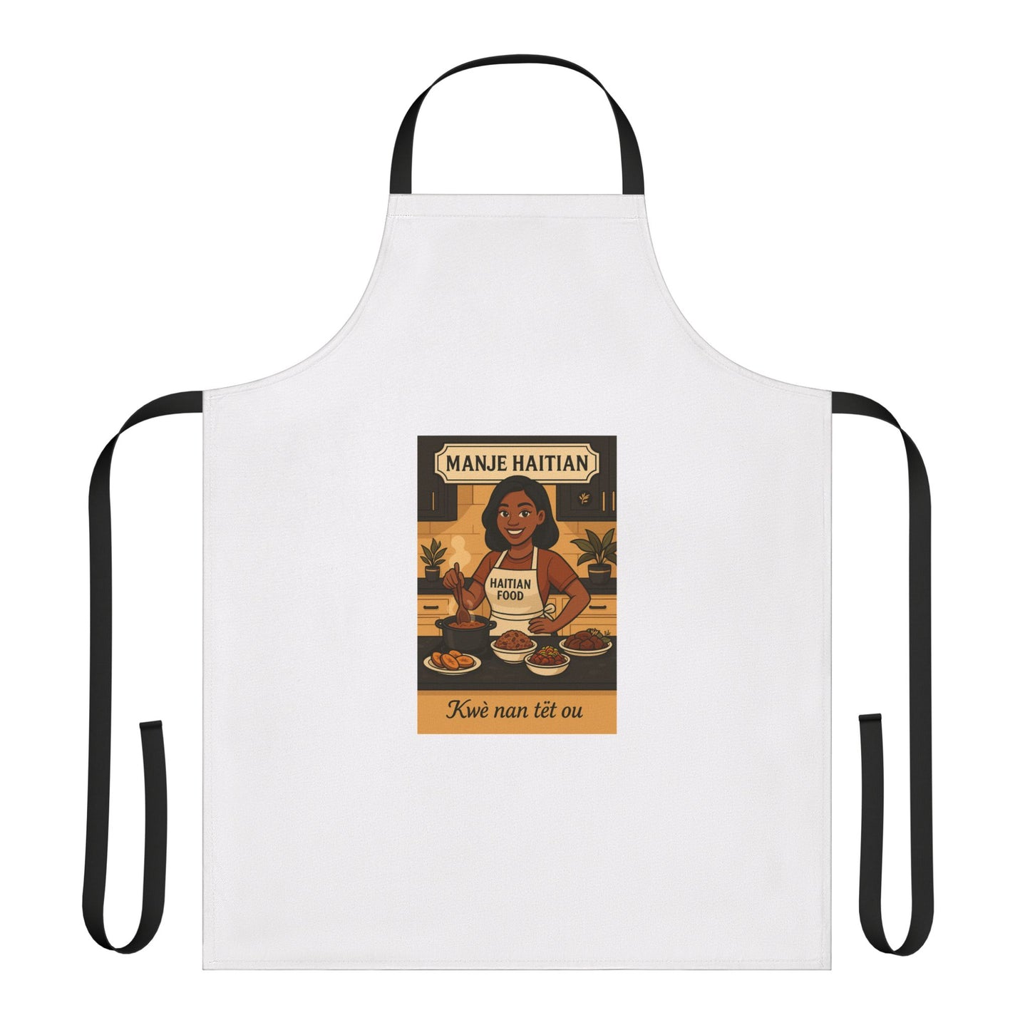 Haitian Heritage Apron, Vibrant Cooking Gift, Home Chef Attire, Culinary Delight, Kitchenwear for Food Lovers, Unique Gift for Holidays