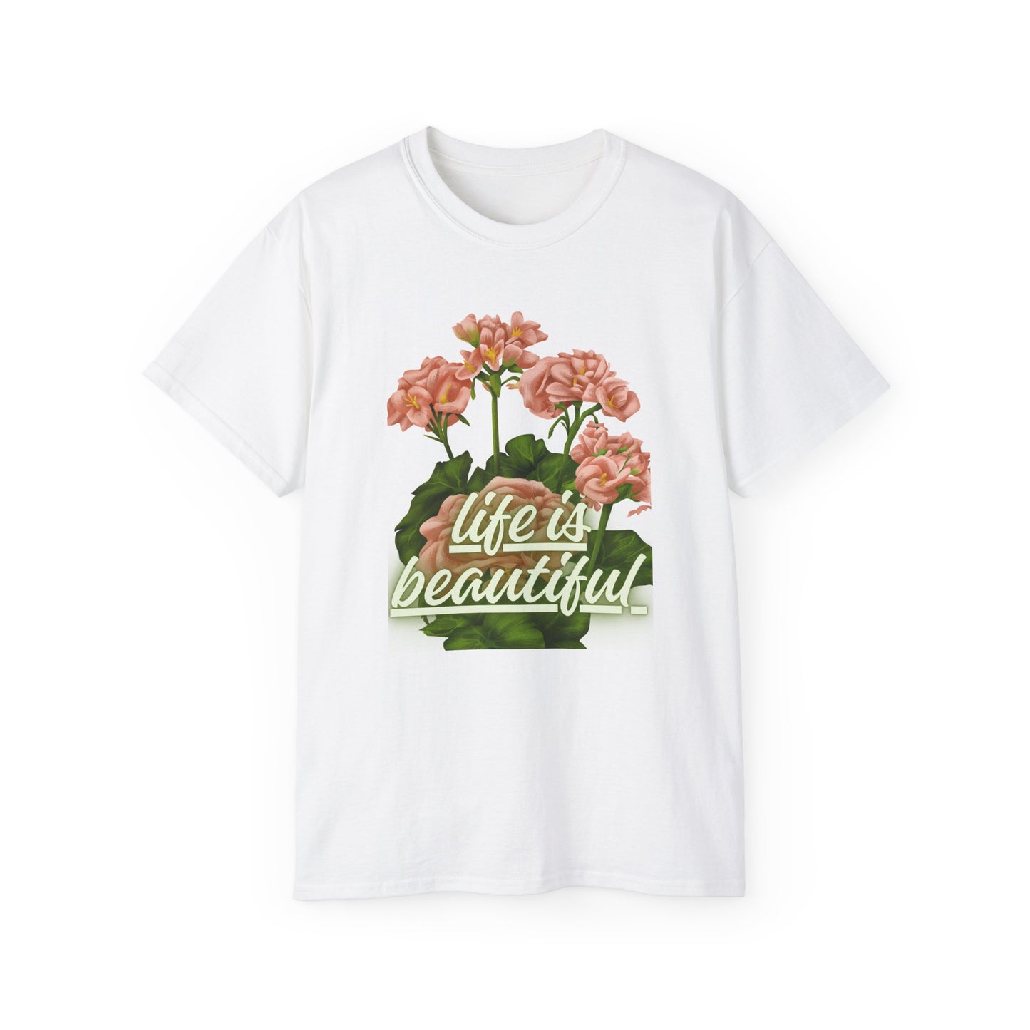 Botanical Life is Beautiful Tee, Flower T-Shirt, Nature Humor Shirt, Spring Gift, Positive Vibes Apparel